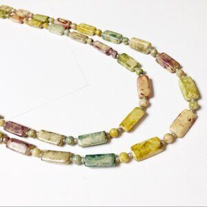 Forever 21 Bohemian 18” Stone Necklace Pastel Multicolor Everyday